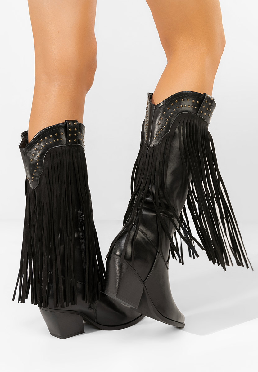 Cizme cowboy Cosira negre