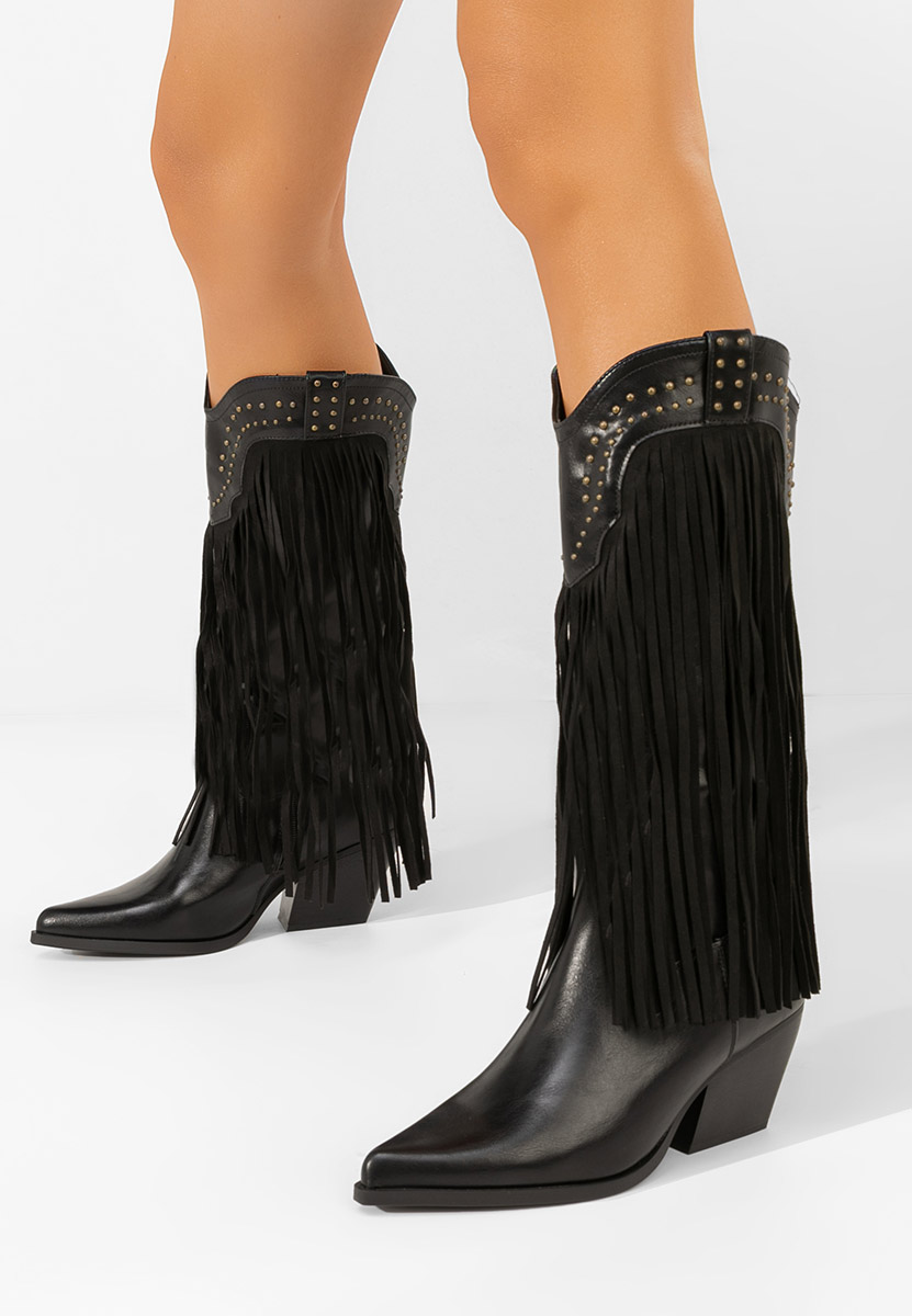 Cizme cowboy Cosira negre