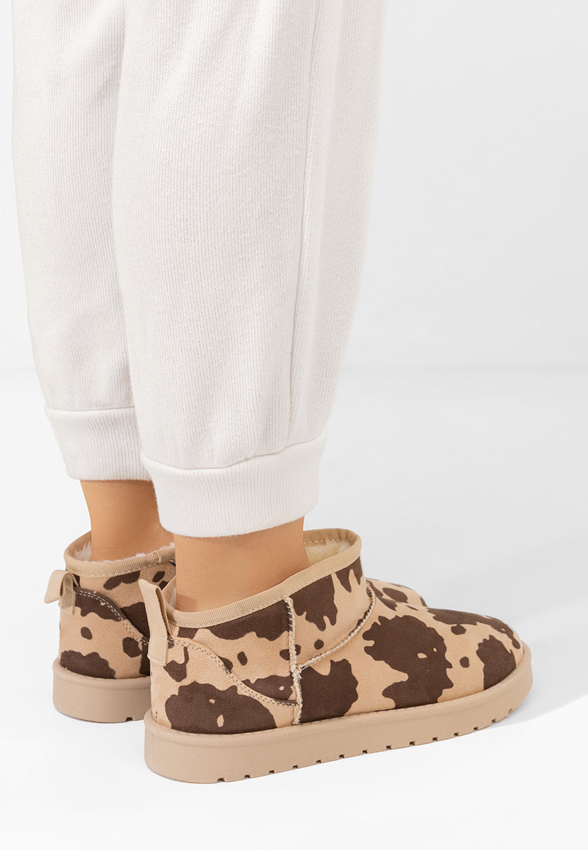 Cizme tip ugg Silora maro