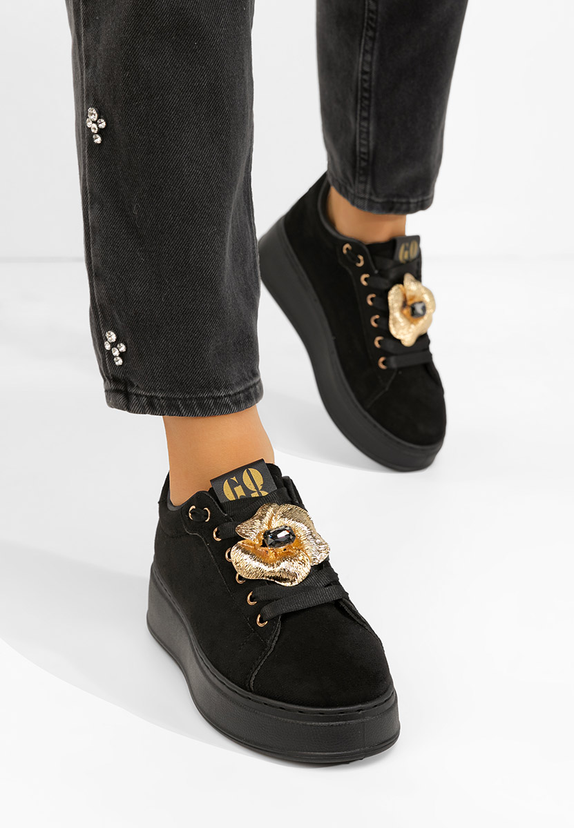 Sneakers cu platformă Nuvina negri