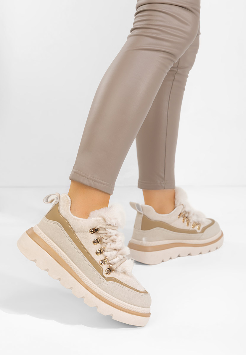 Sneakers dama imblaniti Clavira bej