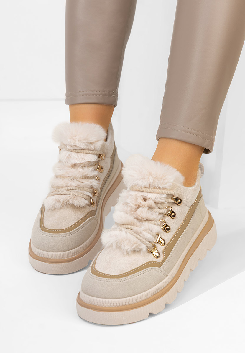 Sneakers dama imblaniti Clavira bej
