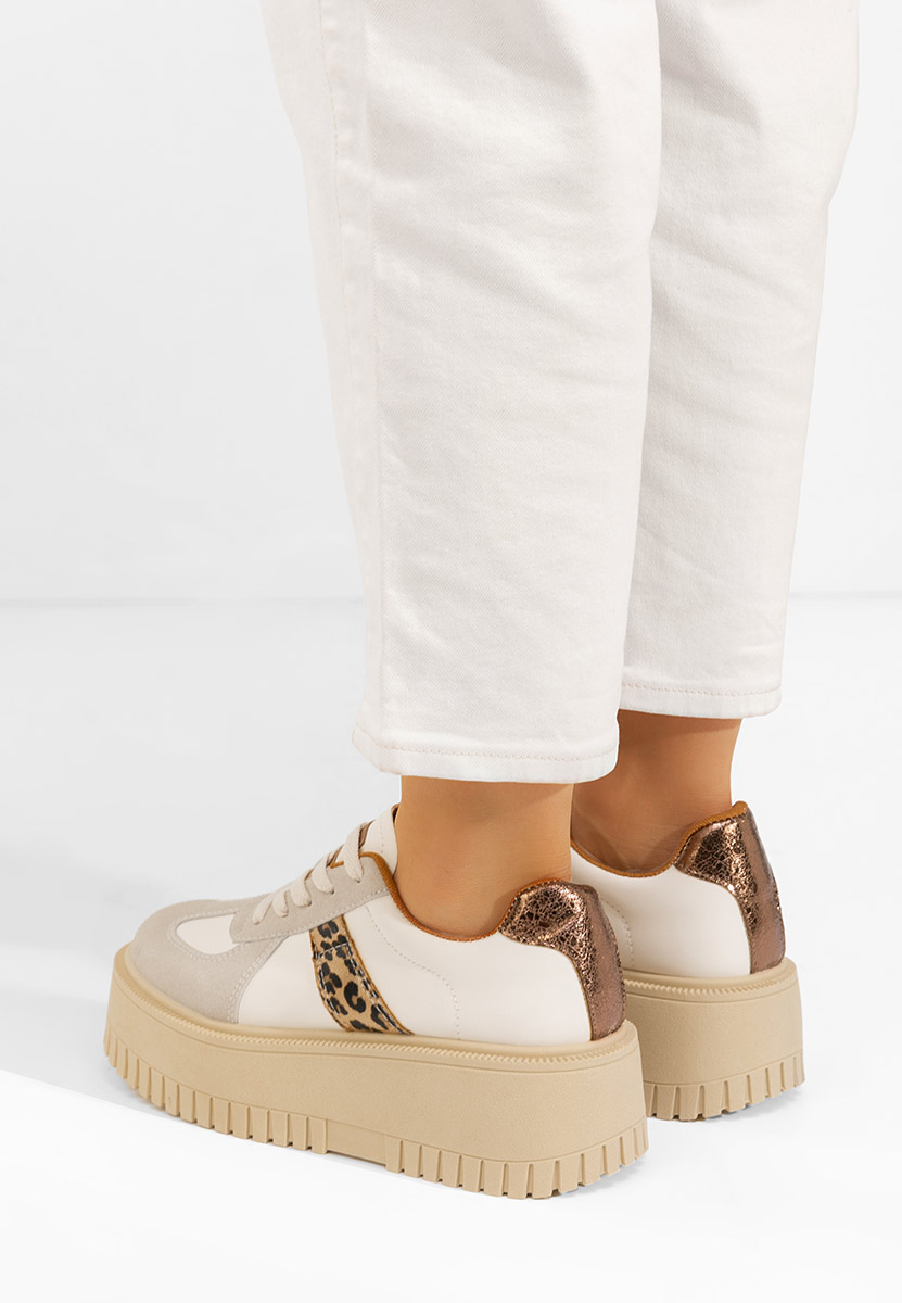 Sneakers cu platformă Michele leopard
