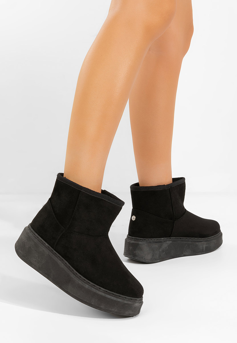 Cizme tip ugg cu platformă Trizz negre