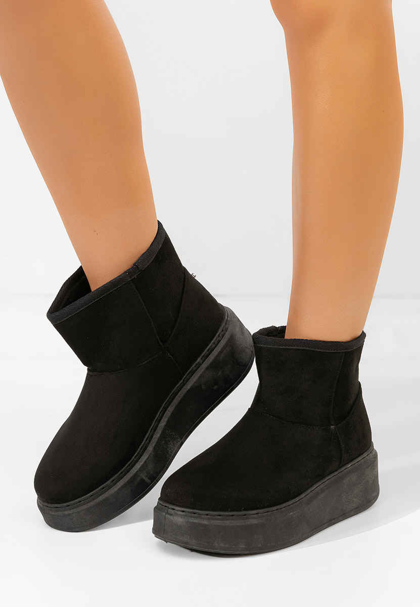 Cizme tip ugg cu platformă Trizz negre