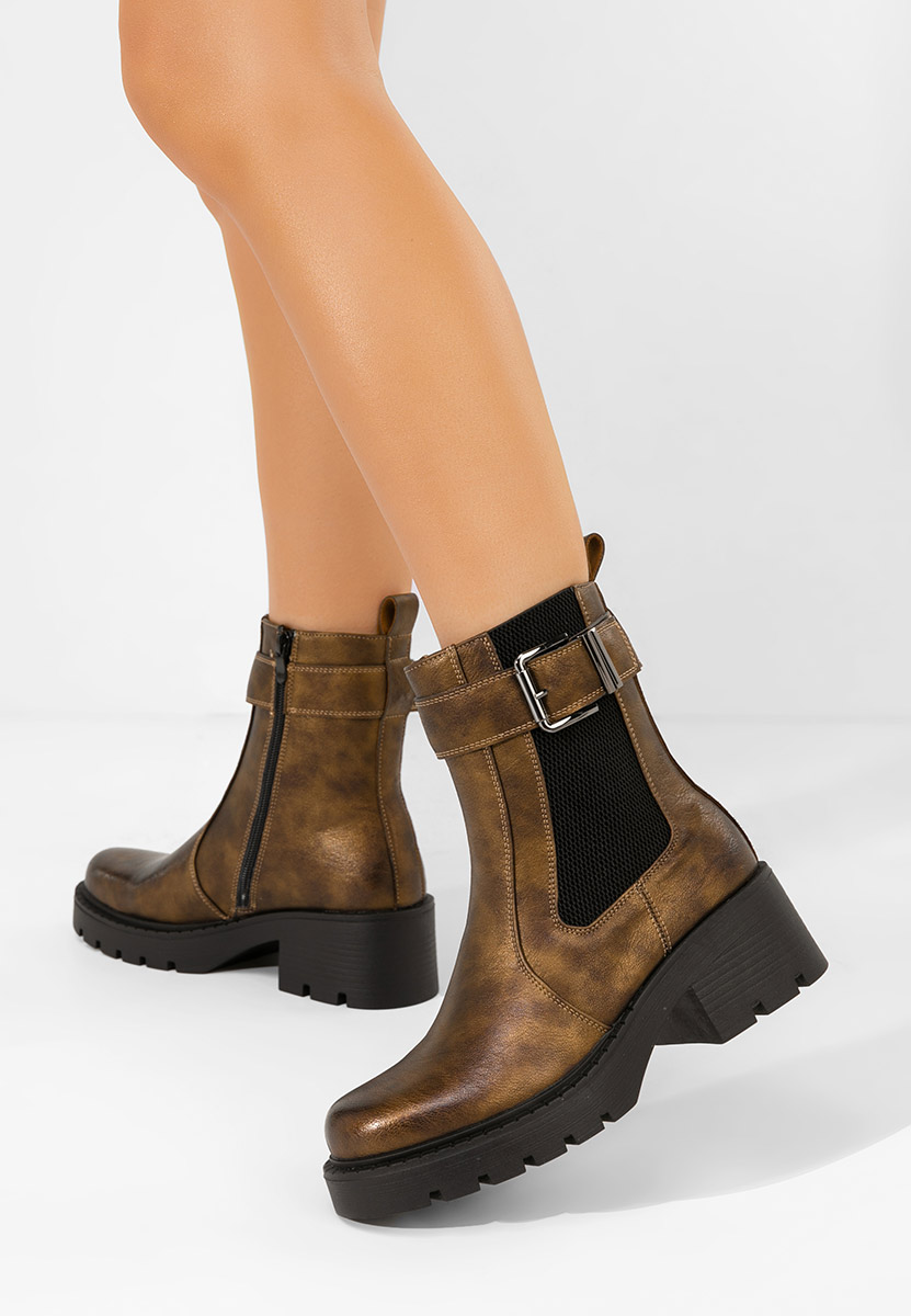 Ghete cu toc Corviana camel