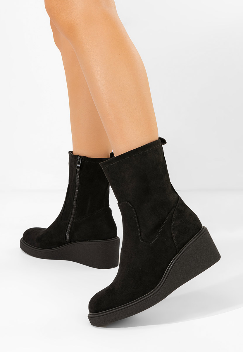Botine cu platforma Lysara negre