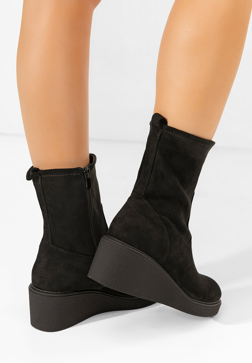 Botine cu platforma Lysara negre