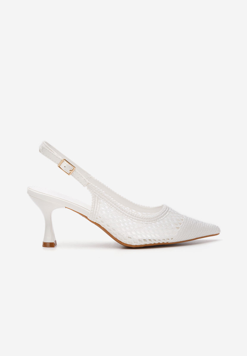 Pantofi slingback Deevina albi
