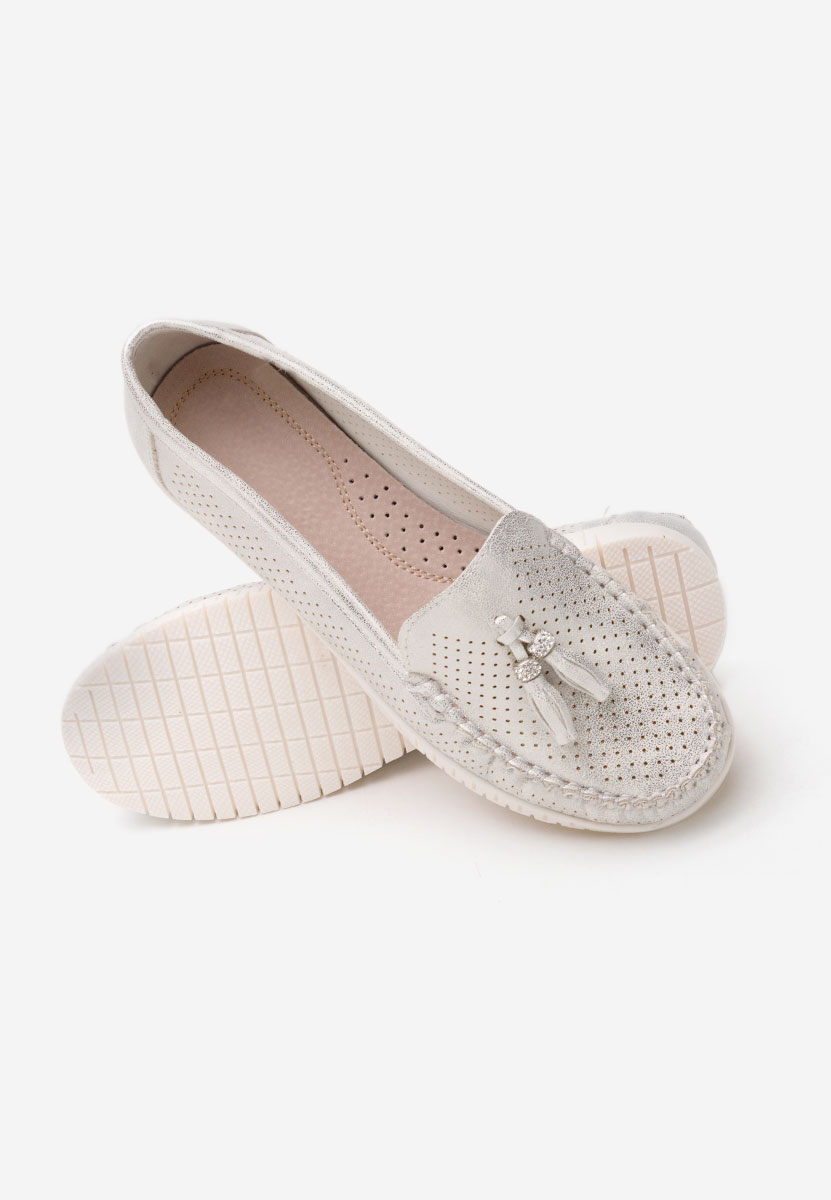Mocasini dama Sonja V2 albi