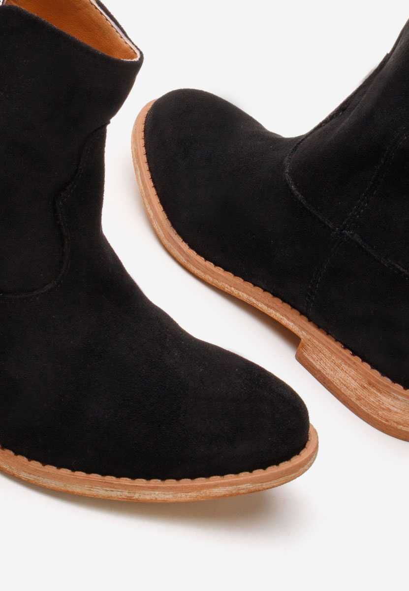 Botine cu platforma negre Acosta