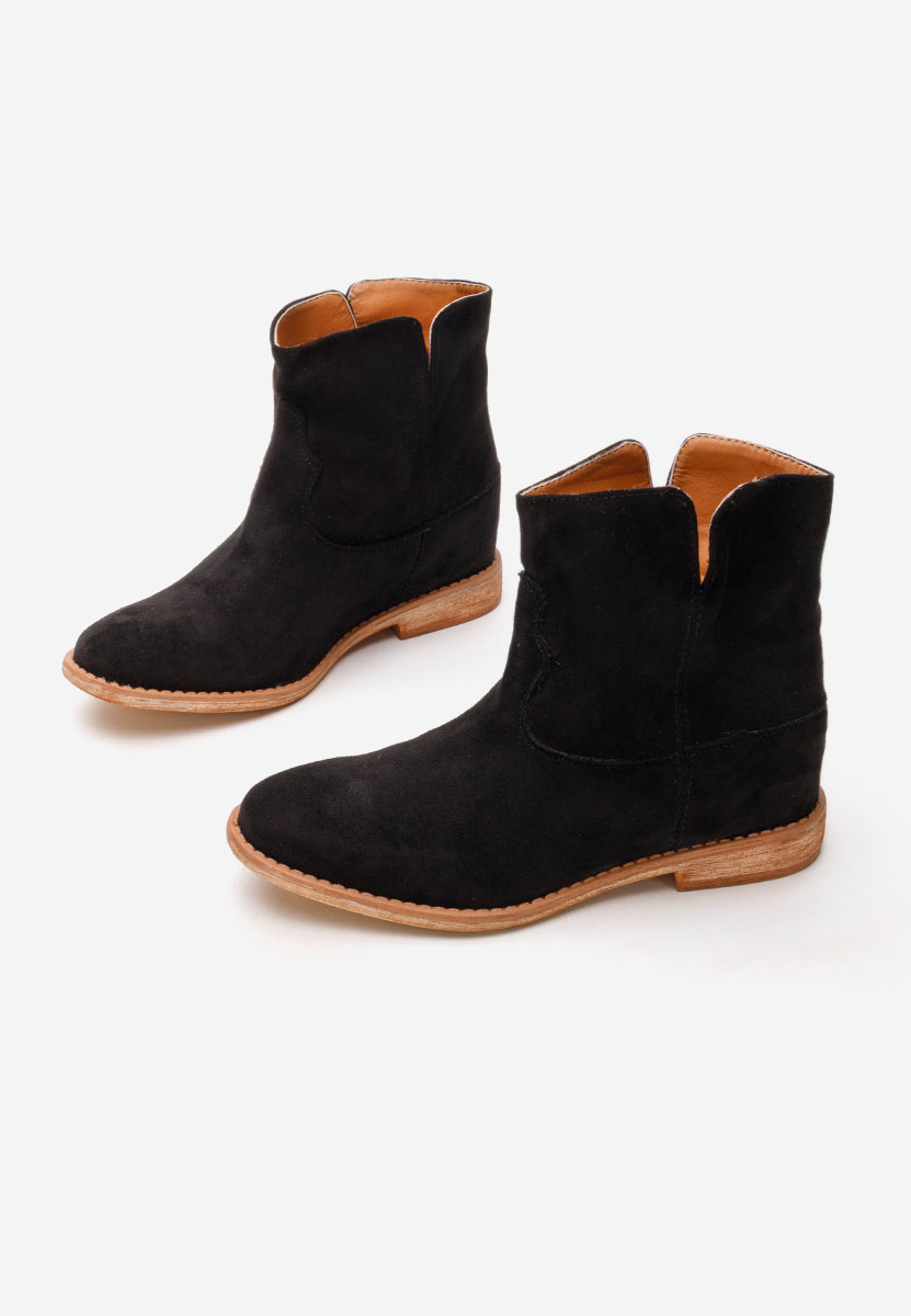 Botine cu platforma negre Acosta