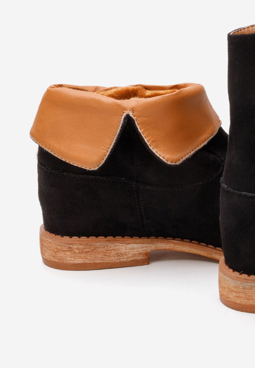 Botine cu platforma negre Acosta