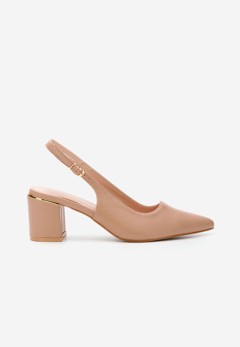 Pantofi slingback Flamia kaki