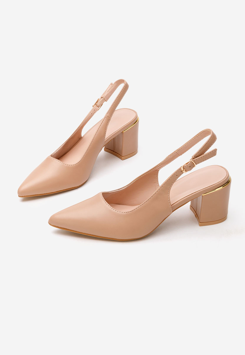 Pantofi slingback Flamia kaki
