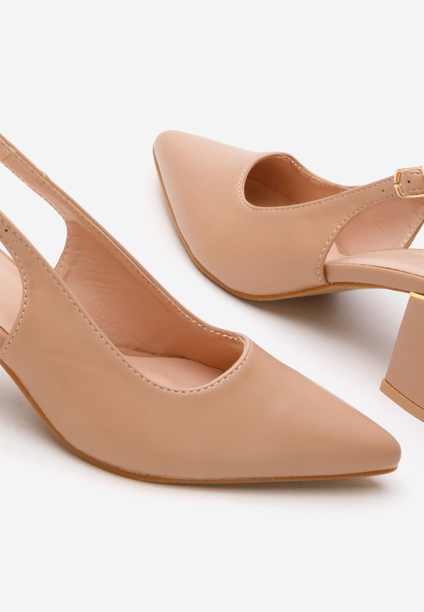 Pantofi slingback Flamia kaki
