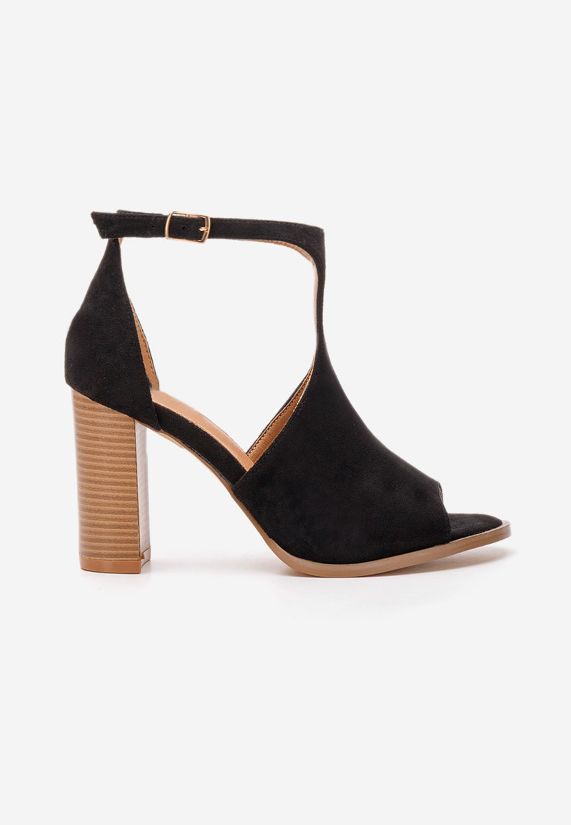 Sandale cu toc gros Jolanda negre Sandale cu toc gros Jolanda negre