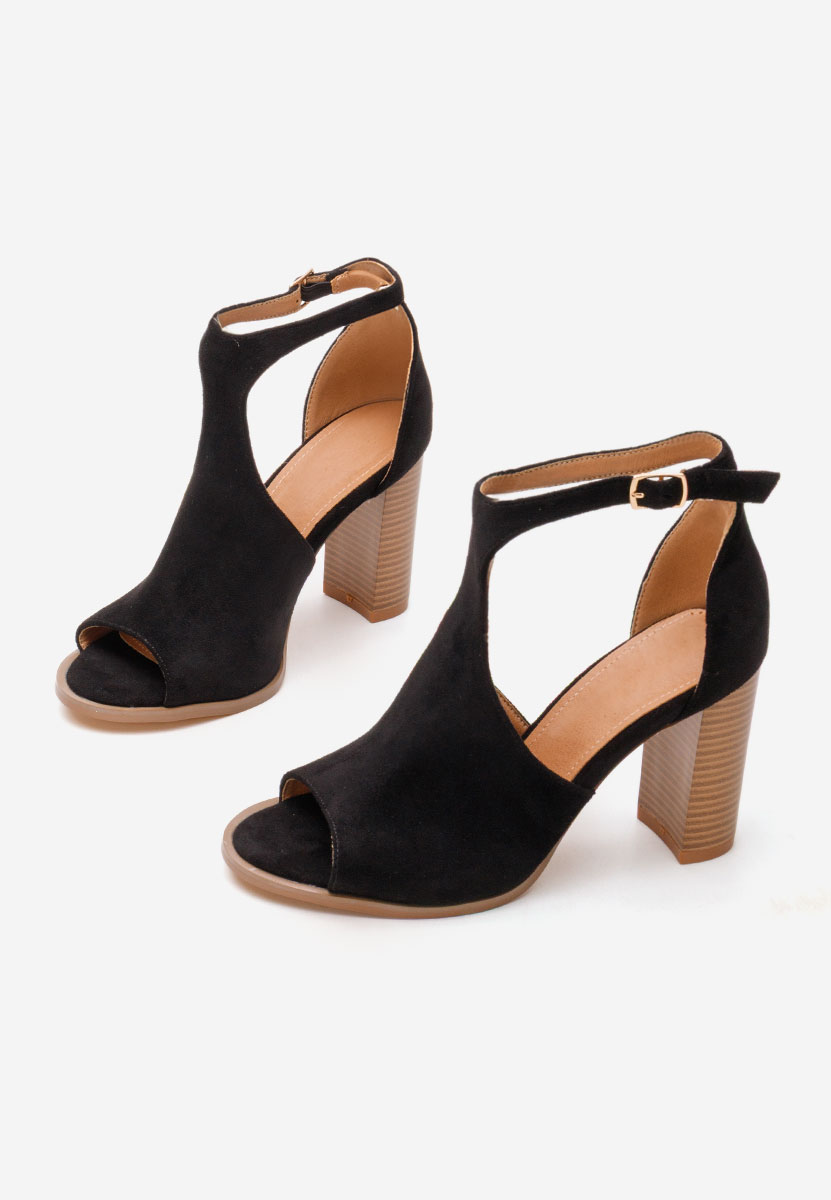 Sandale cu toc gros Jolanda negre Sandale cu toc gros Jolanda negre
