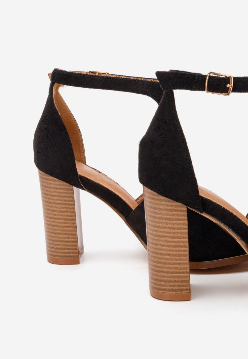 Sandale cu toc gros Jolanda negre Sandale cu toc gros Jolanda negre