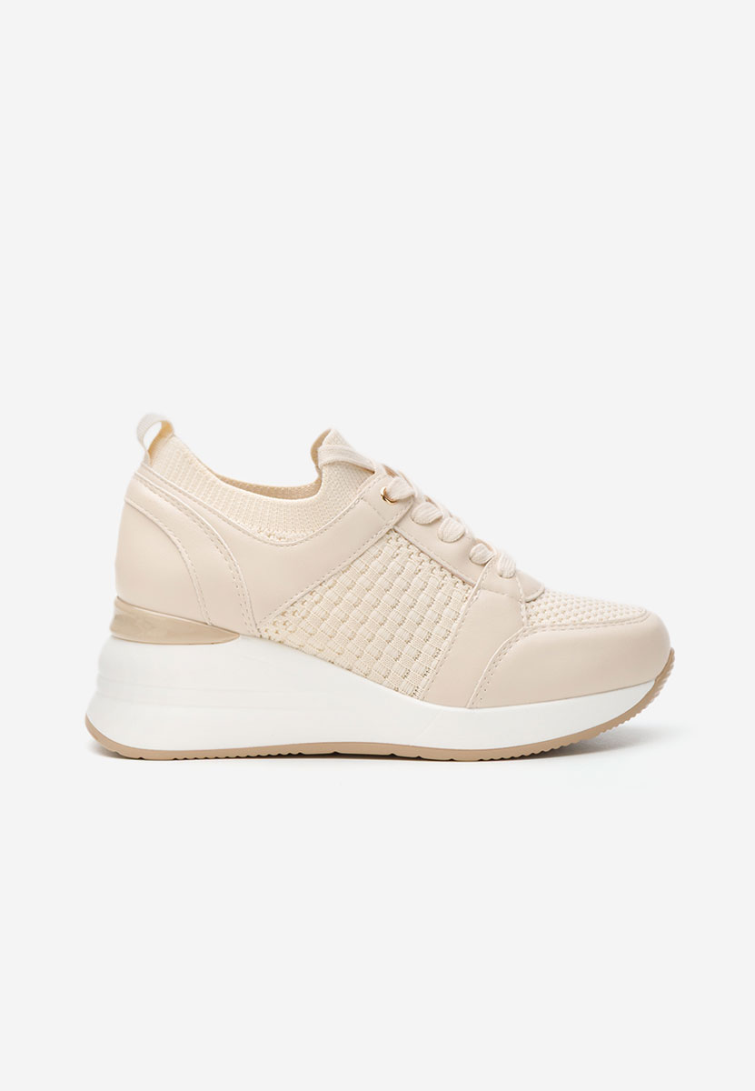 Sneakers cu platforma Ellsa bej