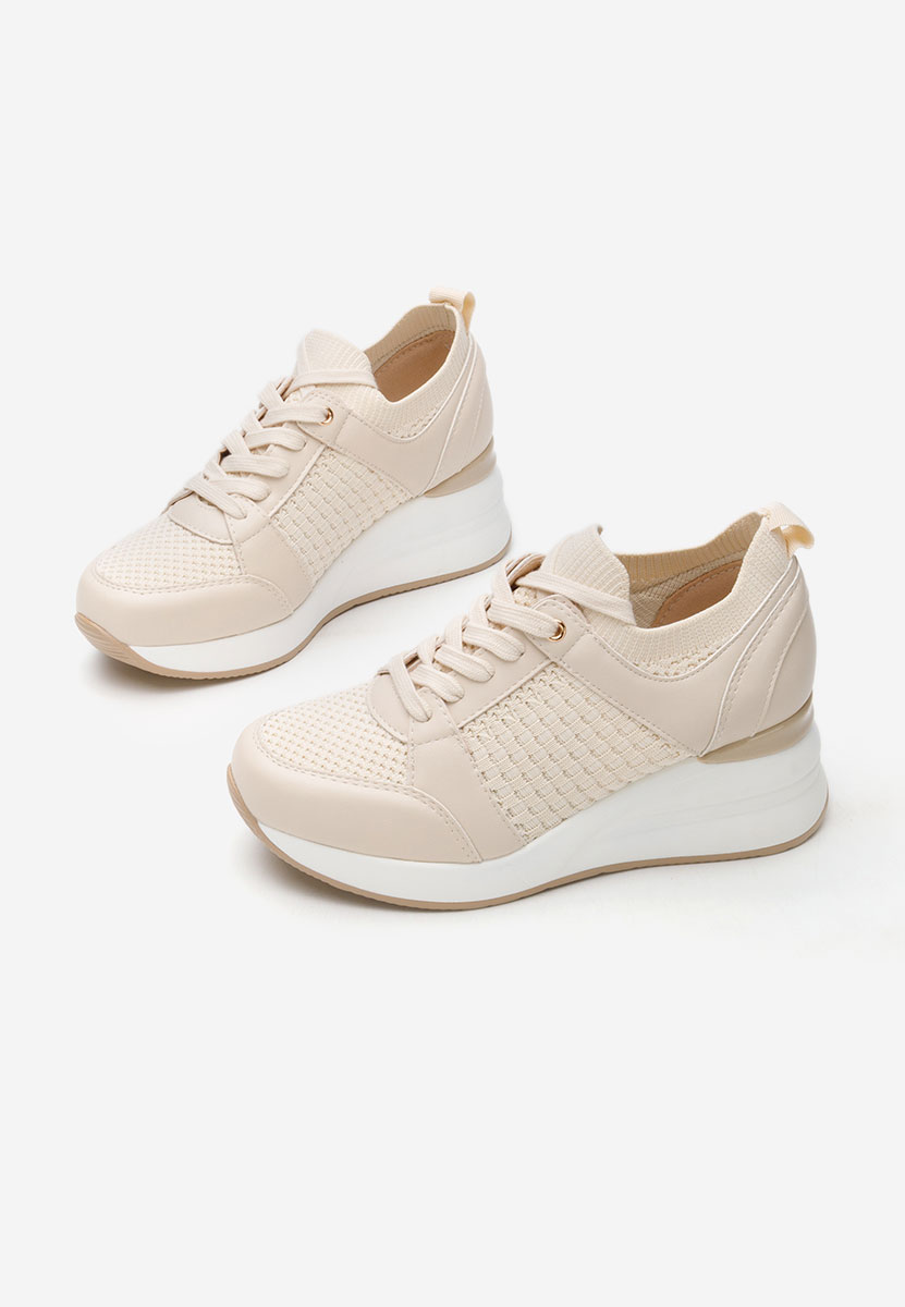 Sneakers cu platforma Ellsa bej