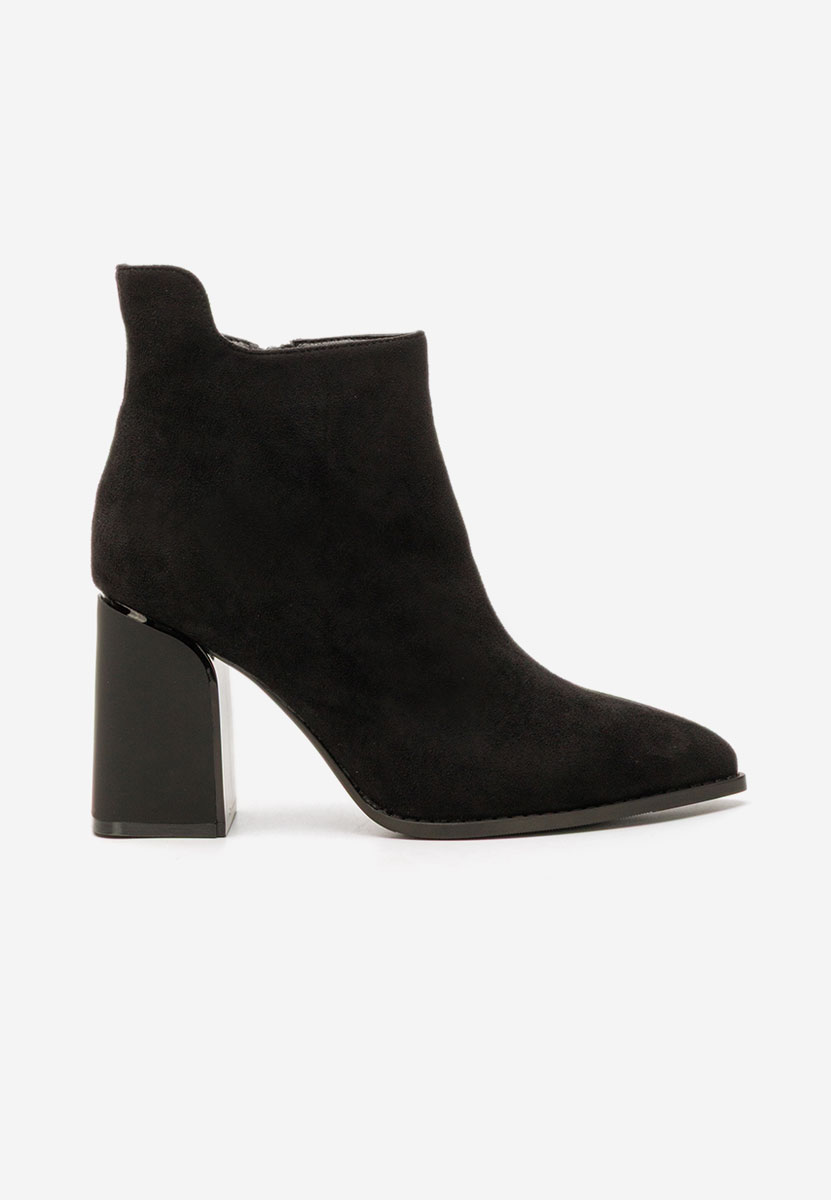 Botine cu toc gros Savrina negre