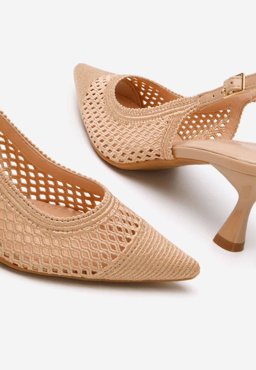 Pantofi slingback Deevina kaki