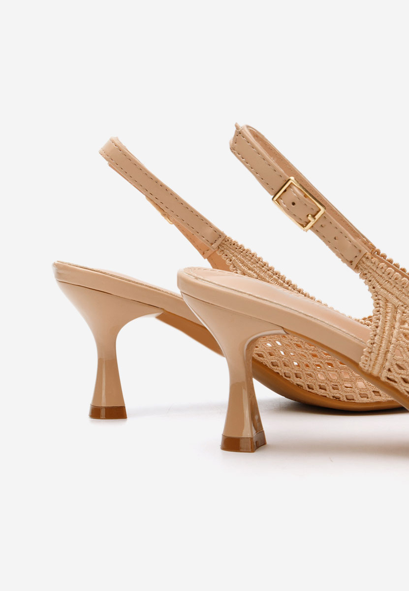 Pantofi slingback Deevina kaki
