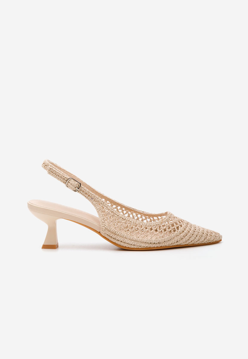 Pantofi cu toc subtire Deloise nude