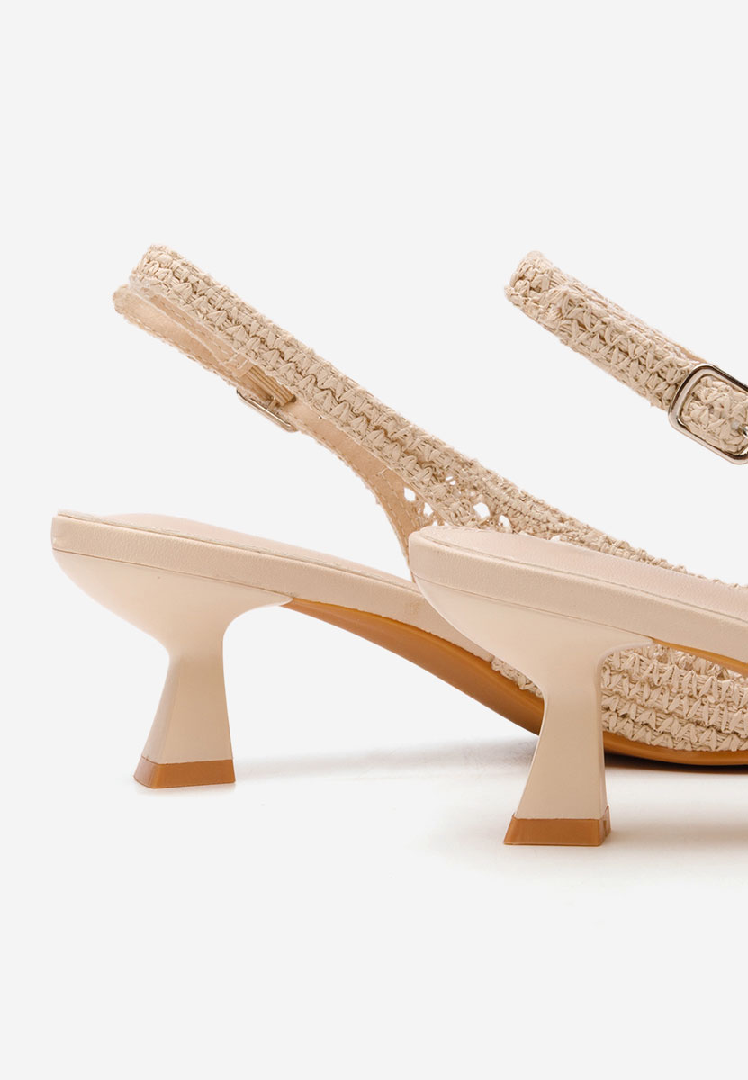 Pantofi cu toc subtire Deloise nude