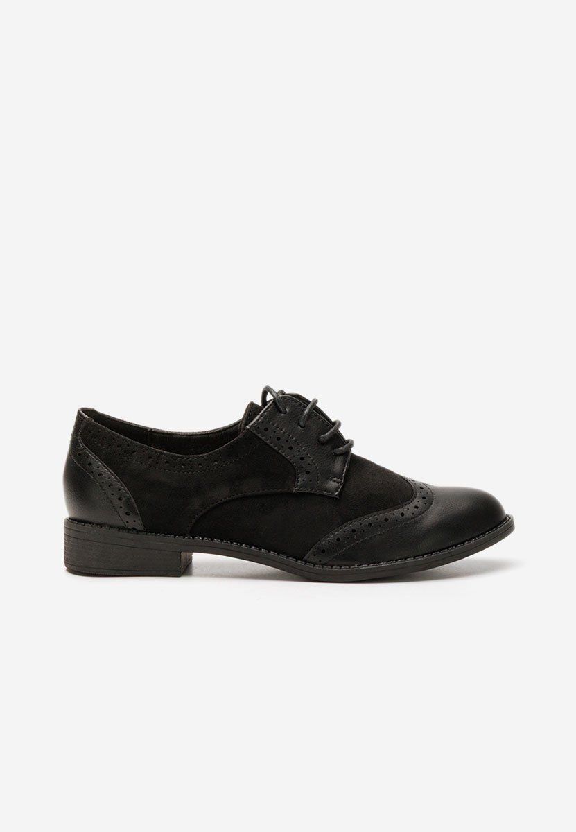 Pantofi dama brogue Aleena negri