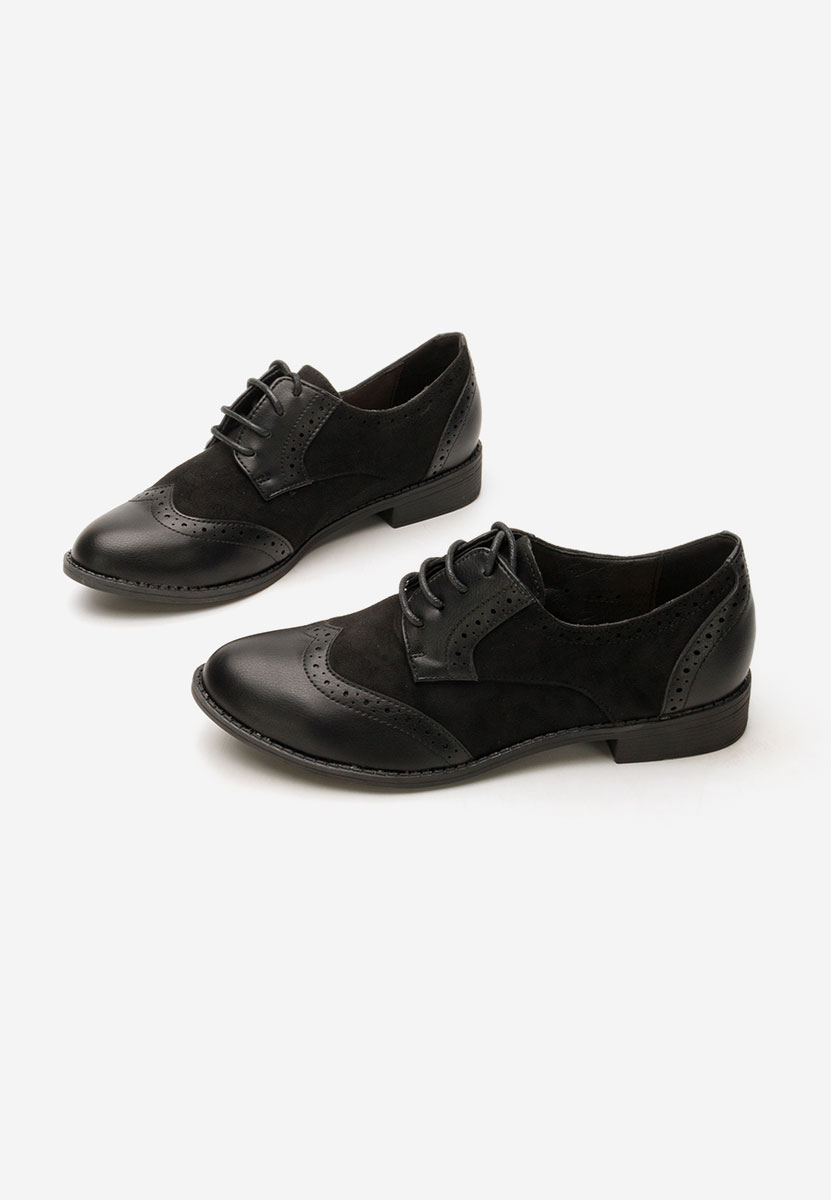 Pantofi dama brogue Aleena negri