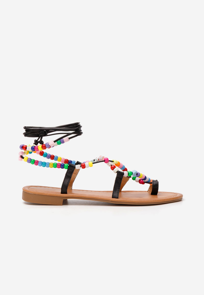 Sandale fara toc Bertha negre