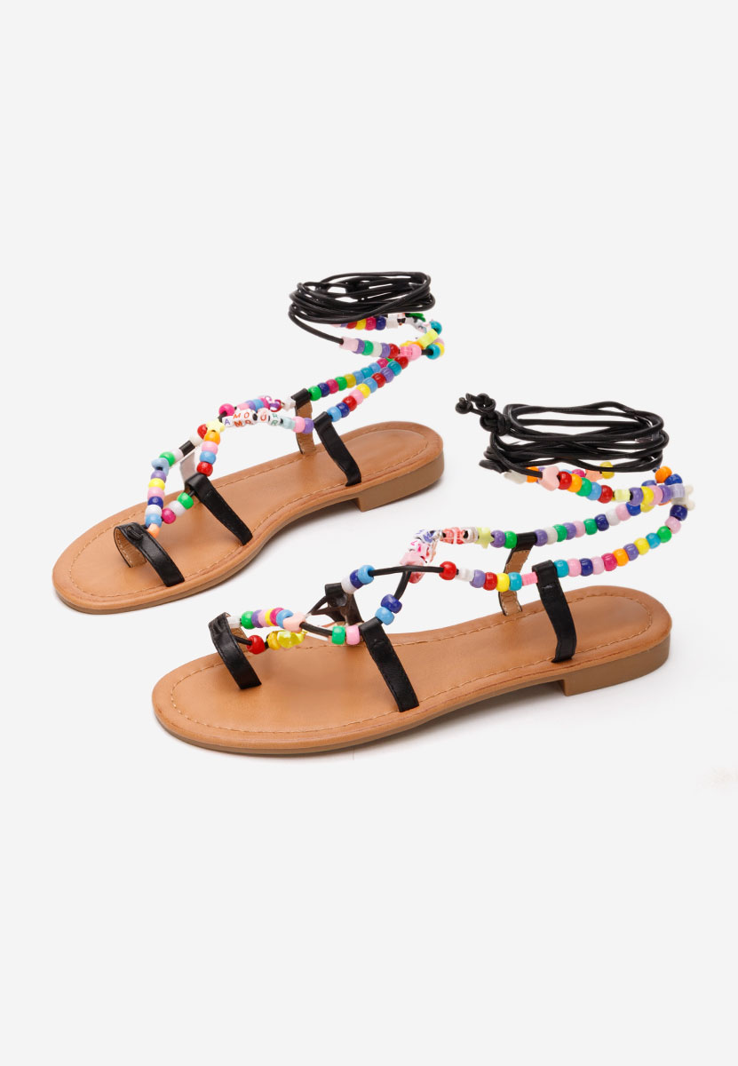 Sandale fara toc Bertha negre