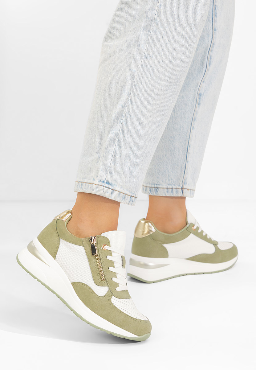 Sneakers cu platforma Floreia verzi