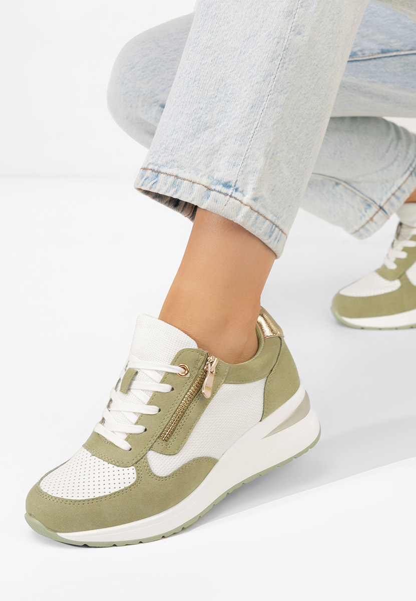 Sneakers cu platforma Floreia verzi