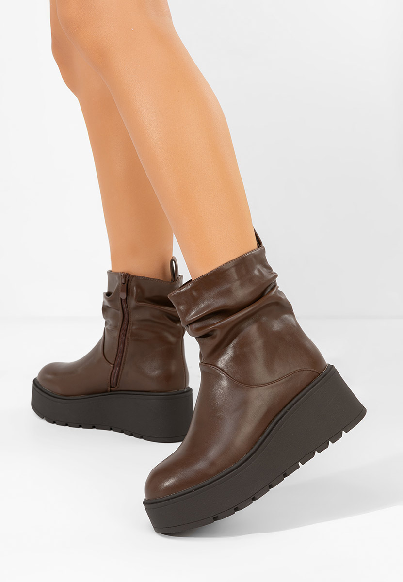 Ghete cu platformă Vanida maro