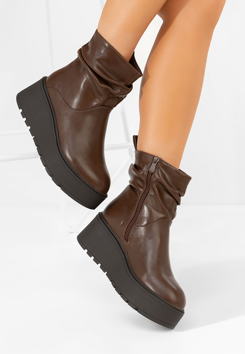 Ghete cu platformă Vanida maro