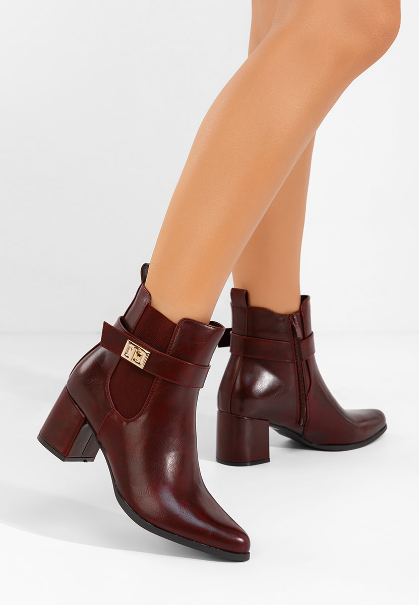 Botine cu toc gros Nedaria grena