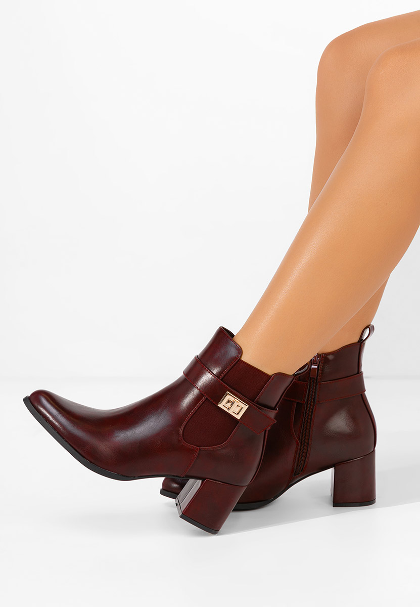 Botine cu toc gros Nedaria grena