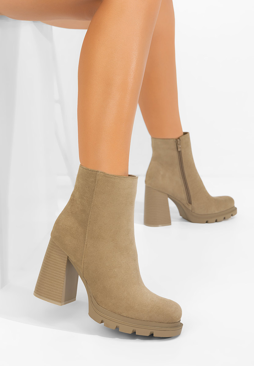 Botine cu toc gros Neolia V2 kaki