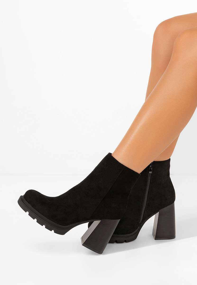 Botine cu toc gros Neolia V2 negre