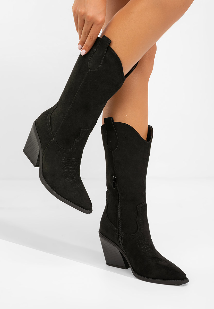 Cizme cowboy dama Jena negre
