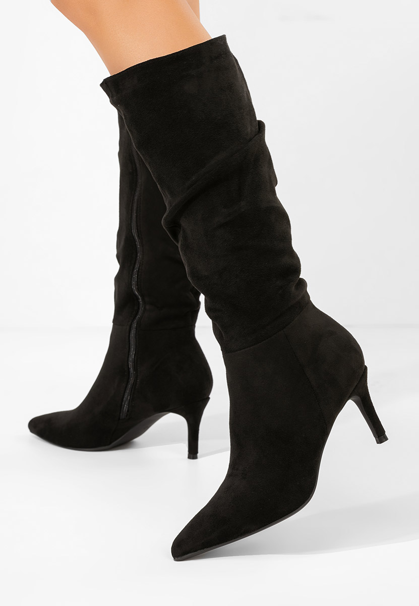 Cizme cu toc subtire Melena negre