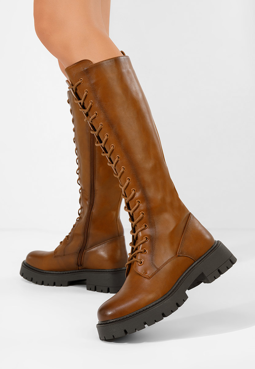 Bocanci inalti de dama Hetie camel