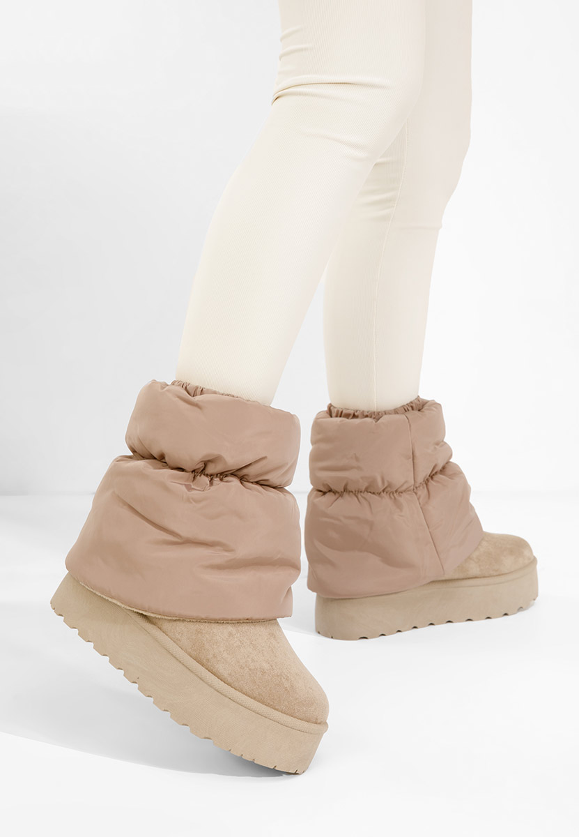 Cizme tip ugg cu platformă Aydena kaki