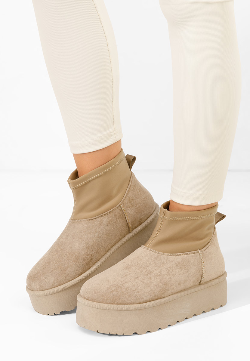 Cizme tip ugg cu platformă Aydena kaki