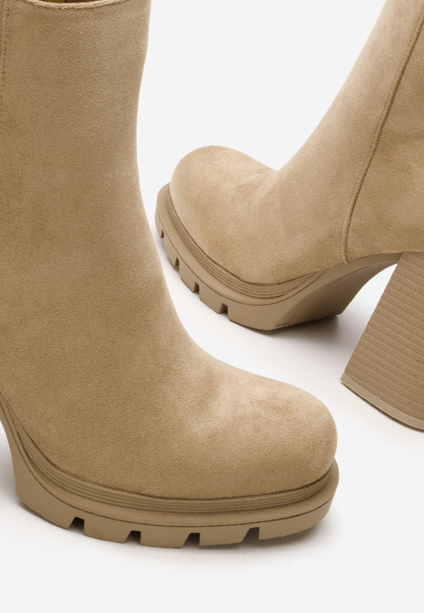 Botine cu toc gros Neolia V2 kaki