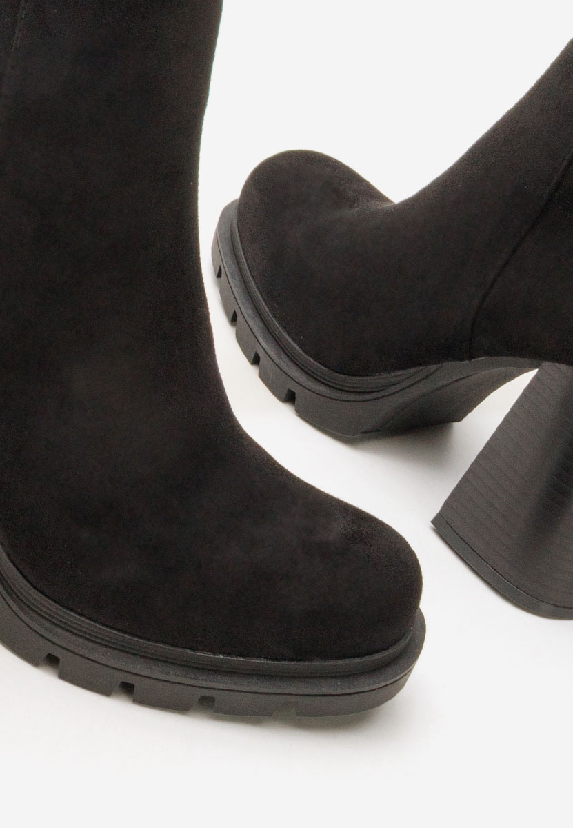 Botine cu toc gros Neolia V2 negre