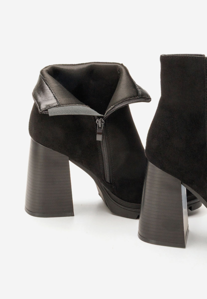 Botine cu toc gros Neolia V2 negre